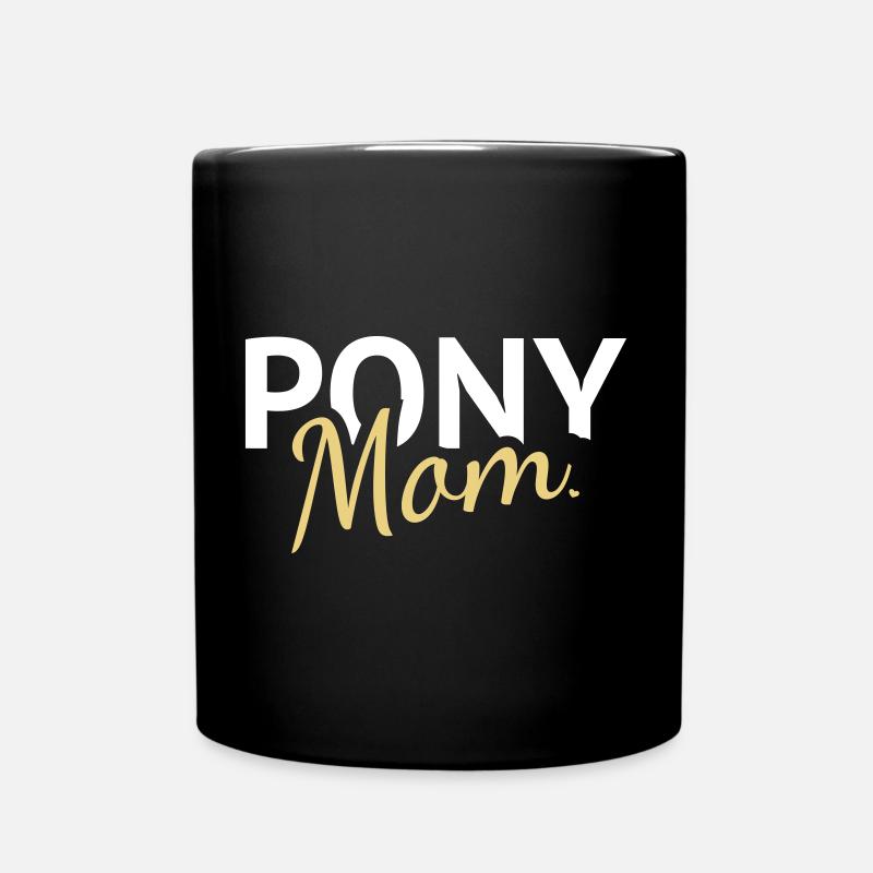 Pony mom - Full Colour Mug - black