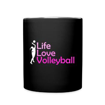 Beach volley - Mug uni - noir - Devant