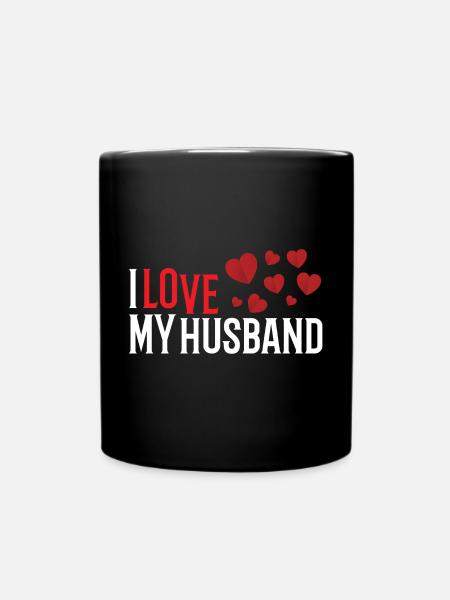 Ich liebe meinen Ehemann - Tasse einfarbig - Schwarz