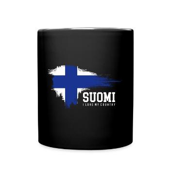 Éclaboussure du drapeau Suomi : Fierté finlandaise - Mug uni - noir - Devant