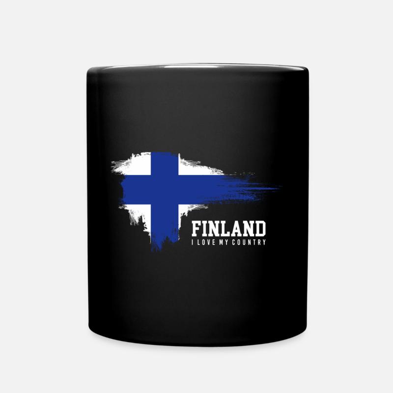 Orgueil du Drapeau Finlandais - Mug uni - noir