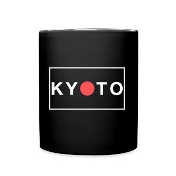Kyoto Japan Flagge - Tasse einfarbig - Schwarz - Vorne