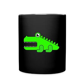Krokodil - Tasse einfarbig - Schwarz - Vorne