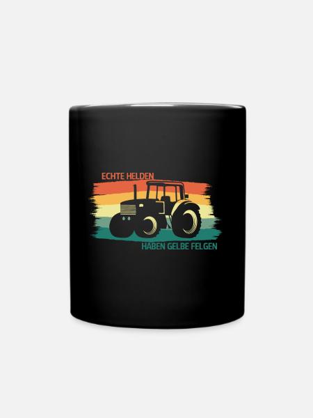Traktor - Landwirt Landwirtschaft, Agrar geschenk - Tasse einfarbig - Schwarz