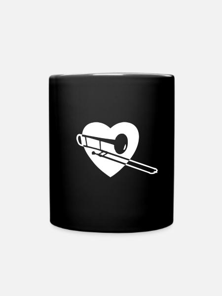 Trombone dans le cœur - Mug uni - noir