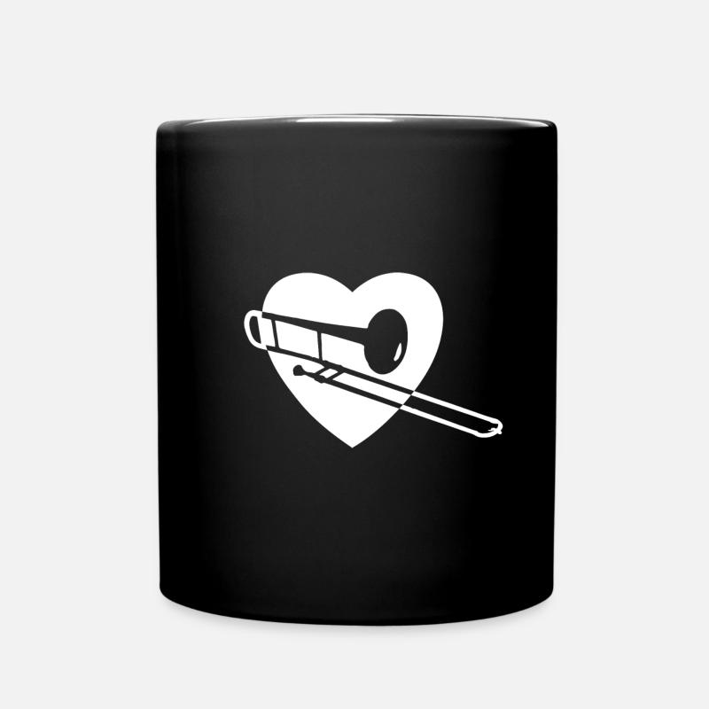 Trombone dans le cœur - Mug uni - noir