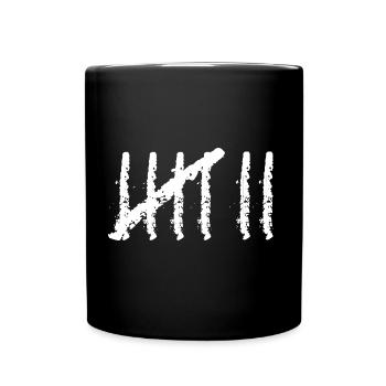 Sieben Zahl 7 - 7. Geburtstag Siebter Hochzeitstag - Tasse einfarbig - Schwarz - Vorne