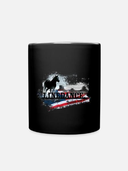 kl_linedance30 - Tasse einfarbig - Schwarz