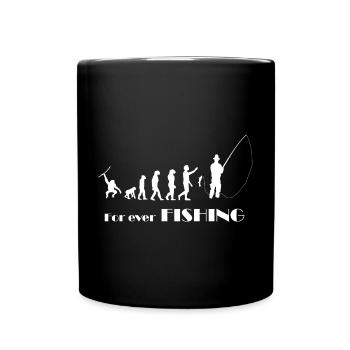 Evolution Fishing - For ever Fishing - Tasse einfarbig - Schwarz - Vorne