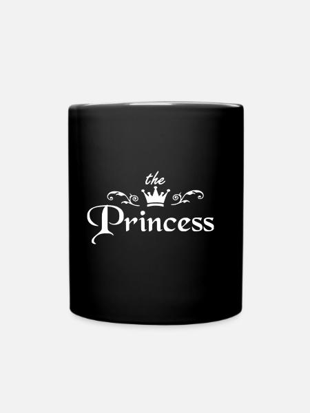 The Princess mit Krönchen - Tasse einfarbig - Schwarz