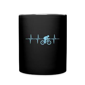 Coeur Cycliste I Heartbeat Bike-Rider - Mug uni - noir - Devant