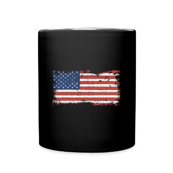 USA flag Amérique - Mug uni - noir - Devant