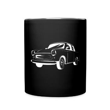 Trabi GDA symbole tshirt illustration voitures - Mug uni - noir - Devant