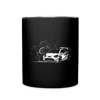Rally Dirt Auto Offroad Illustration Symbol Logo - Tasse einfarbig - Schwarz - Vorne