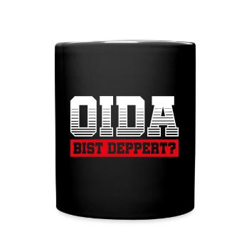 OIDA BIST DEPPERT | MÜNCHEN | MINGA | GESCHENK - Tasse einfarbig - Schwarz - Vorne