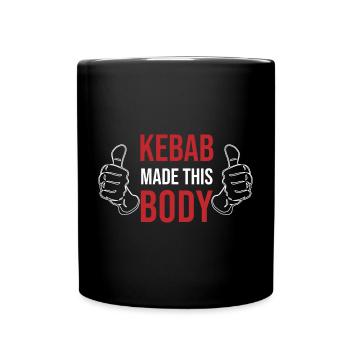 Kebab a fait ce corps - Mug uni - noir - Devant