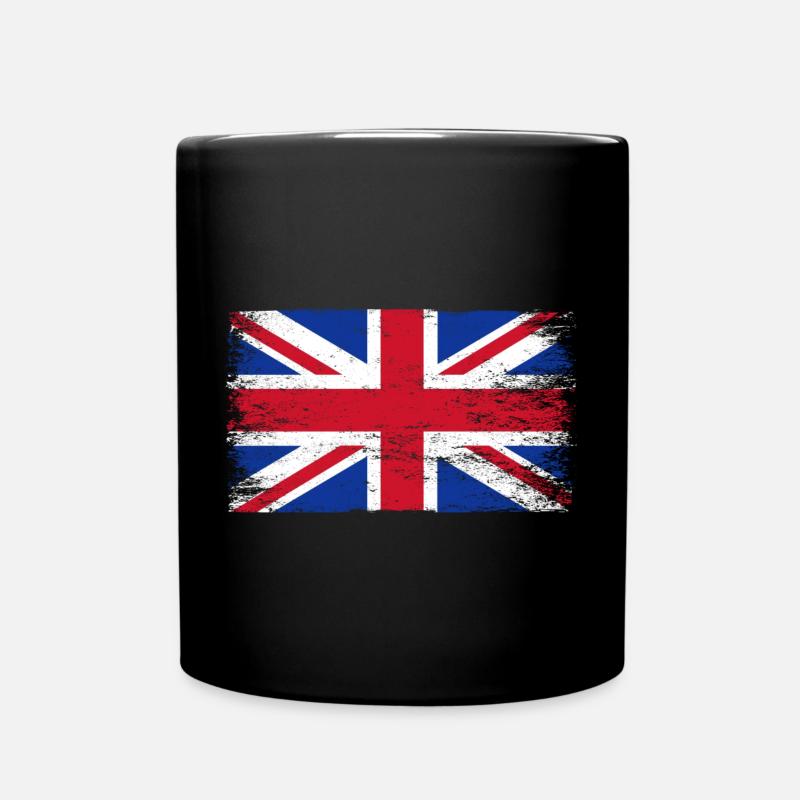 Empreinte Union Jack vieillie - Mug uni - noir