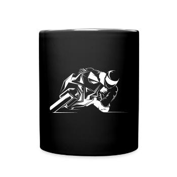 racing bike biker racebike motorrad Symbol icon - Tasse einfarbig - Schwarz - Vorne