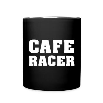 Cafe Racer Cycles Moto Symbole Garage Personnalisé - Mug uni - noir - Devant