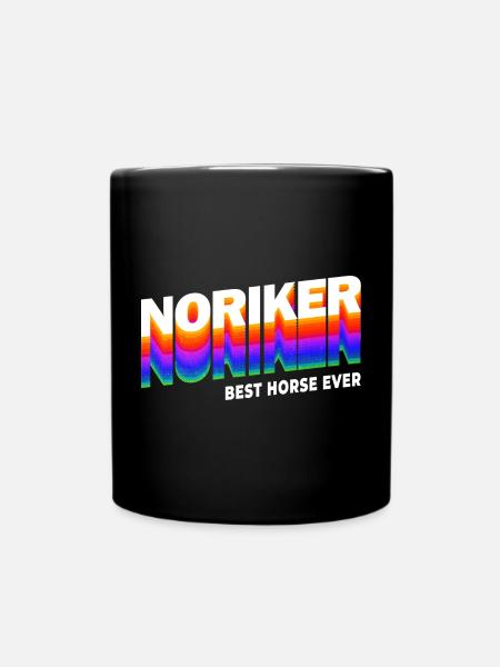 Noriker Pferde Design / Geschenkidee - Tasse einfarbig - Schwarz