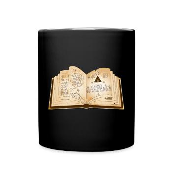 ancient magic book with ancient spells - Full Colour Mug - black - Front
