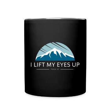 i lift my eyes up - psaume 121 - mountain - Mug uni - noir - Devant