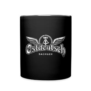 Ostdeutsch Sachsen - DDR Cooler & Stolzer Ossi - Tasse einfarbig - Schwarz - Vorne