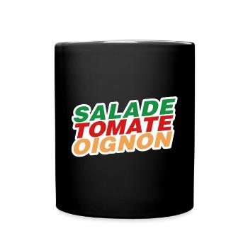 Salade Tomate Oignon – Typo Color Block - Mug uni - noir - Devant