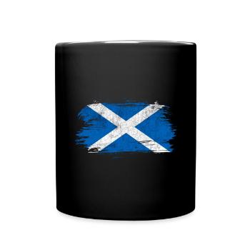Scotland vintage flag - Full Colour Mug - black - Front