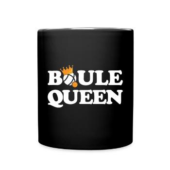 Boule Queen Königin Outfit für Boulespieler zum - Tasse einfarbig - Schwarz - Vorne