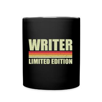 Author Writers Retro Vintage - Tasse einfarbig - Schwarz - Vorne