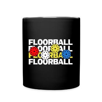 floorball floorball floorballs - Full Colour Mug - black - Front
