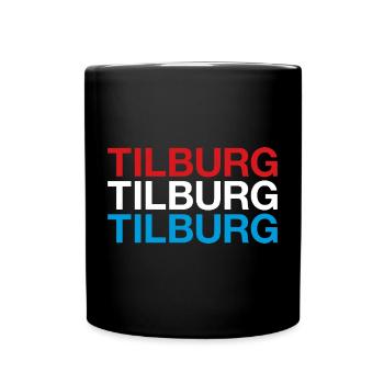 TILBURG Netherlands Niederlande Flagge - Tasse einfarbig - Schwarz - Vorne