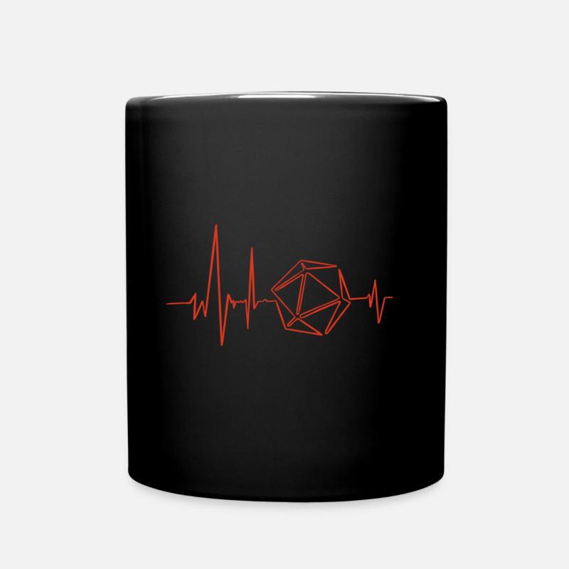 D20 ist Leben - Tasse einfarbig - Schwarz