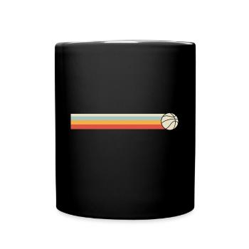basketball retro basketballspieler - Tasse einfarbig - Schwarz - Vorne