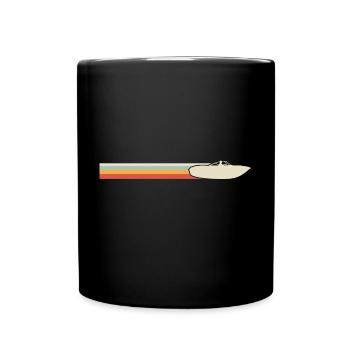 Bateau à moteur rétro plaisancier - Mug uni - noir - Devant