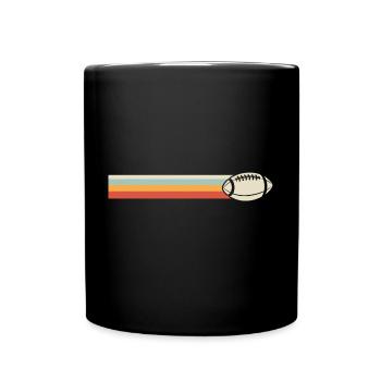 Rugby Retro Design for Rugby Fans - Full Colour Mug - black - Front
