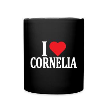 T-Shirt Ich liebe Cornelia T-Shirt Geschenkidee - Tasse einfarbig - Schwarz - Vorne