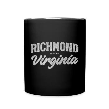 Richmond Virginia Vintage Script - Tasse einfarbig - Schwarz - Vorne