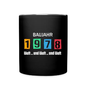 Baujahr 1978 - läuft und läuft und läuft - Tasse einfarbig - Schwarz - Vorne