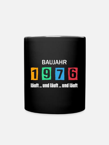Baujahr 1976 - läuft und läuft und läuft - Tasse einfarbig - Schwarz