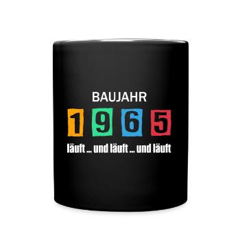 Baujahr 1965 - läuft und läuft und läuft - Tasse einfarbig - Schwarz - Vorne