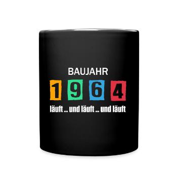 Baujahr 1964 - läuft und läuft und läuft - Tasse einfarbig - Schwarz - Vorne
