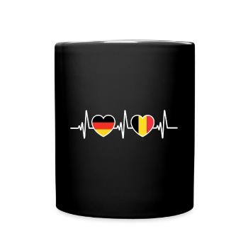 Allemagne et Belgique Drapeaux belges Patriot - Mug uni - noir - Devant