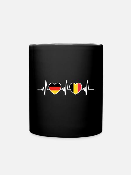 Deutschland und Belgien belgisch Flaggen Patriot - Tasse einfarbig - Schwarz