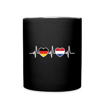 Germany and Netherlands Holland Flag Flags - Full Colour Mug - black - Front