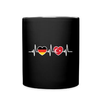Germany and Turkey Turkish Flags Patriot - Full Colour Mug - black - Front