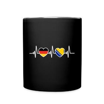 Drapeaux de l’Allemagne et de la Bosnie-Herzégovine - Mug uni - noir - Devant