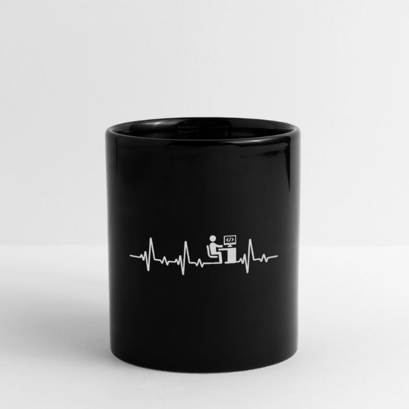 Programmierer Herzschlag Informatiker code Tasse einfarbig