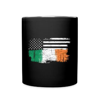 Drapeau irlandais avec étoiles - Mug uni - noir - Devant